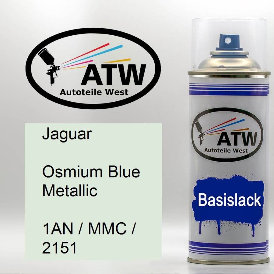Jaguar, Osmium Blue Metallic, 1AN / MMC / 2151: 400ml Sprühdose, von ATW Autoteile West.